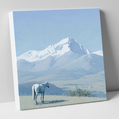 Alpine Solitude horse landscape canvas wall art