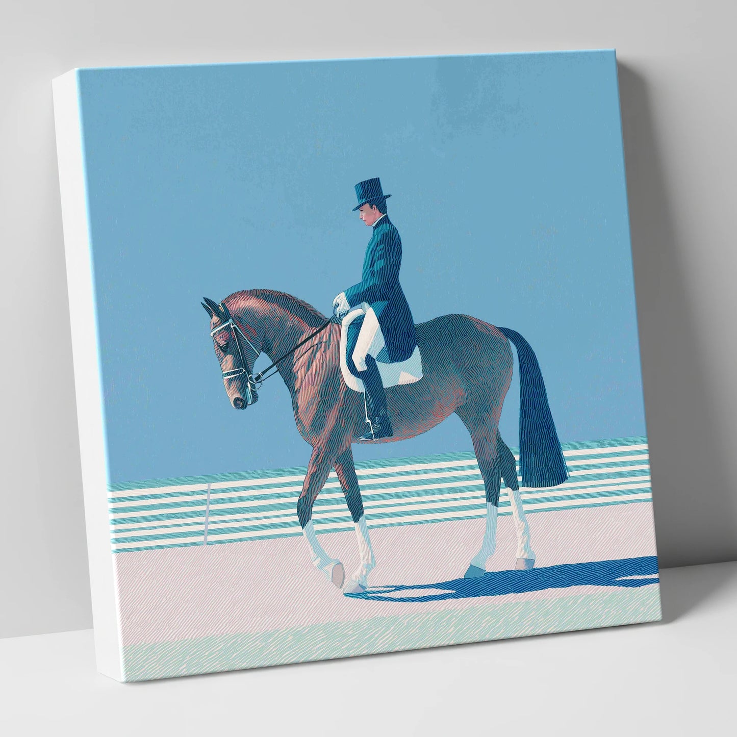 Classical Dressage Elegance dressage horse canvas wall art