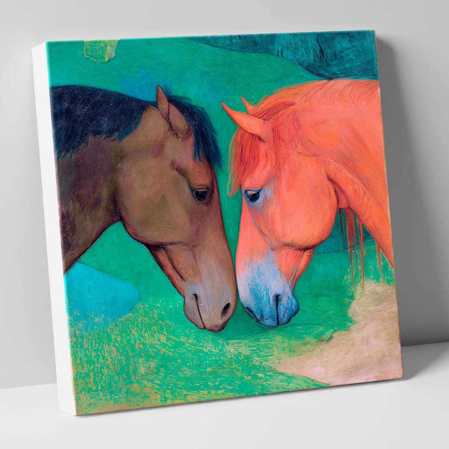 Gentle Companions horse portrait canvas wall art