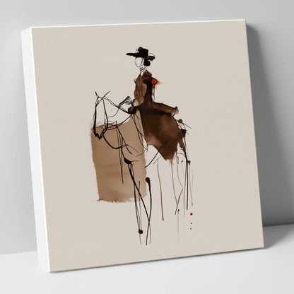 Timeless Western Rider western horse canvas wall art