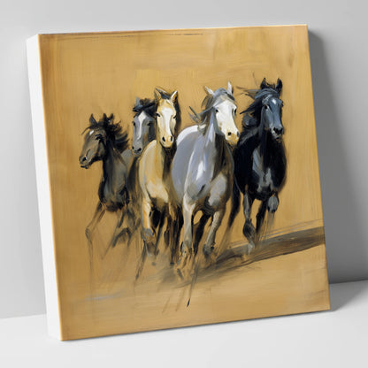 Thunder Through The Dust wild horses canvas wall art