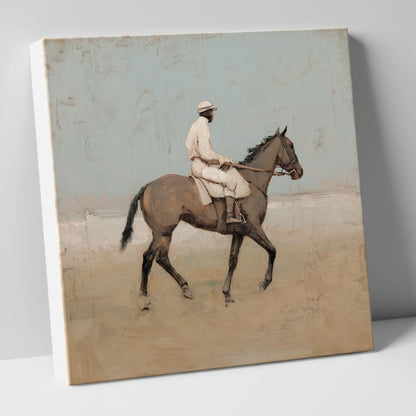 The White Silks racing horse canvas wall art
