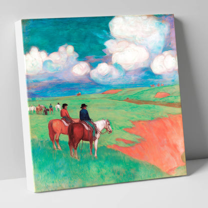 Vivid Frontier Horizons horse landscape canvas wall art