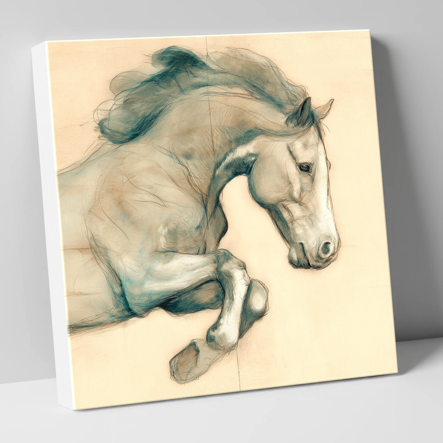 Suspended Grace horse portrait canvas wall art