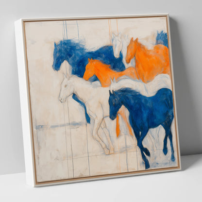 Bold Momentum racing horse canvas wall art