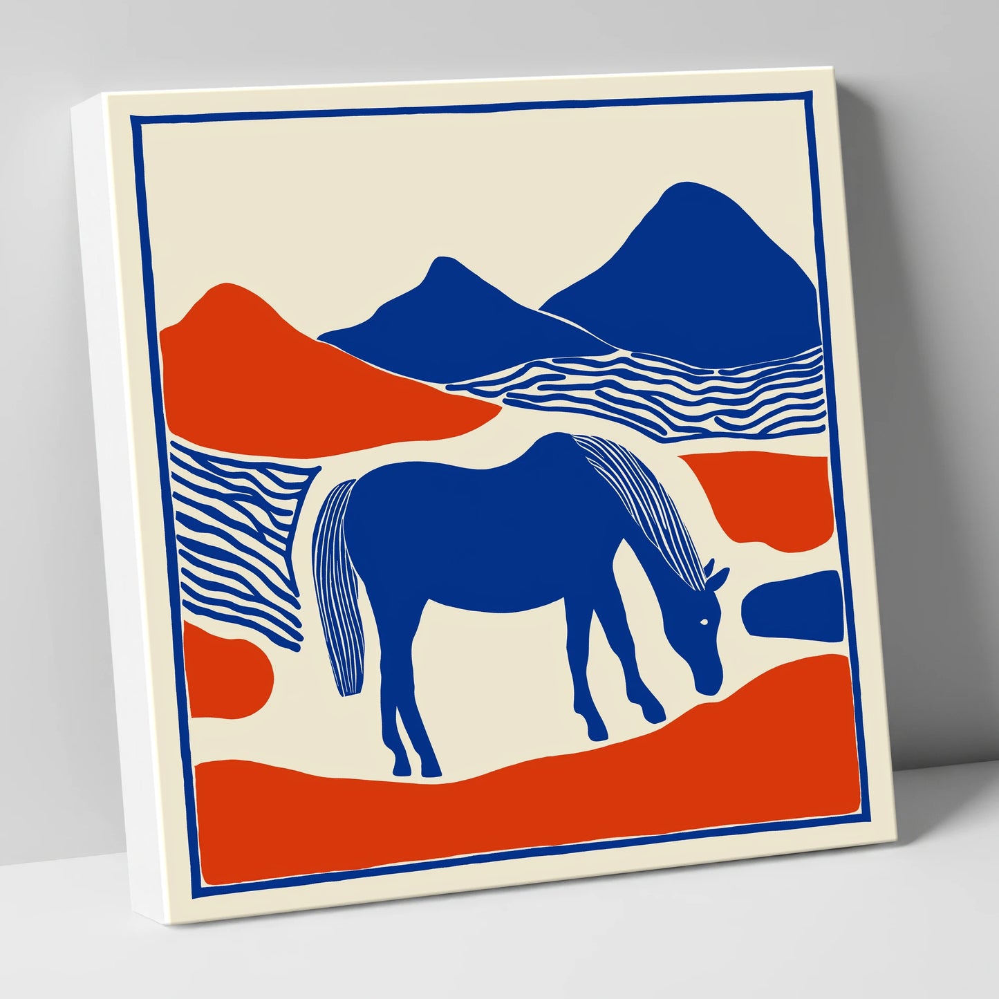 Cobalt Pastures horse landscape canvas wall art