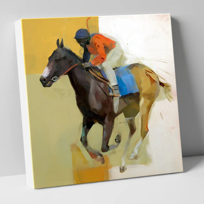 Full Stretch Momentum racing horse canvas wall art