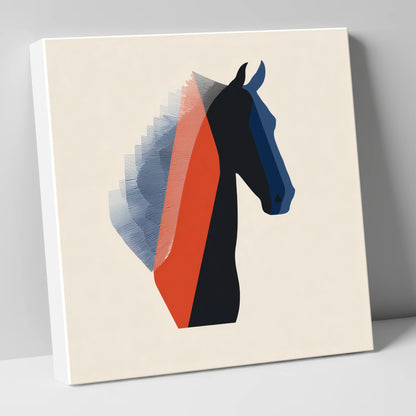 Graphic Equine Profile horse breed canvas wall art