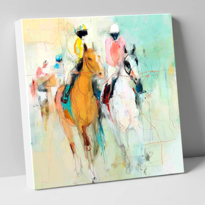 Echoes of the Turf racing horse canvas wall art