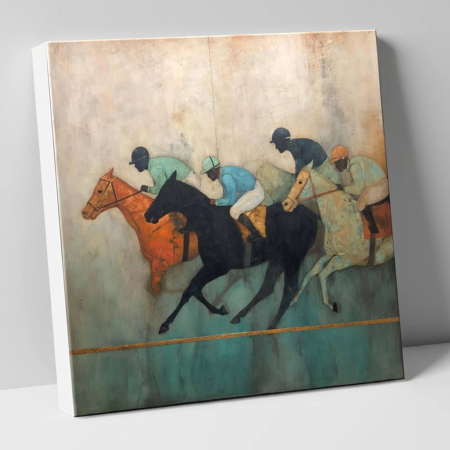 The Golden Furlong racing horse canvas wall art