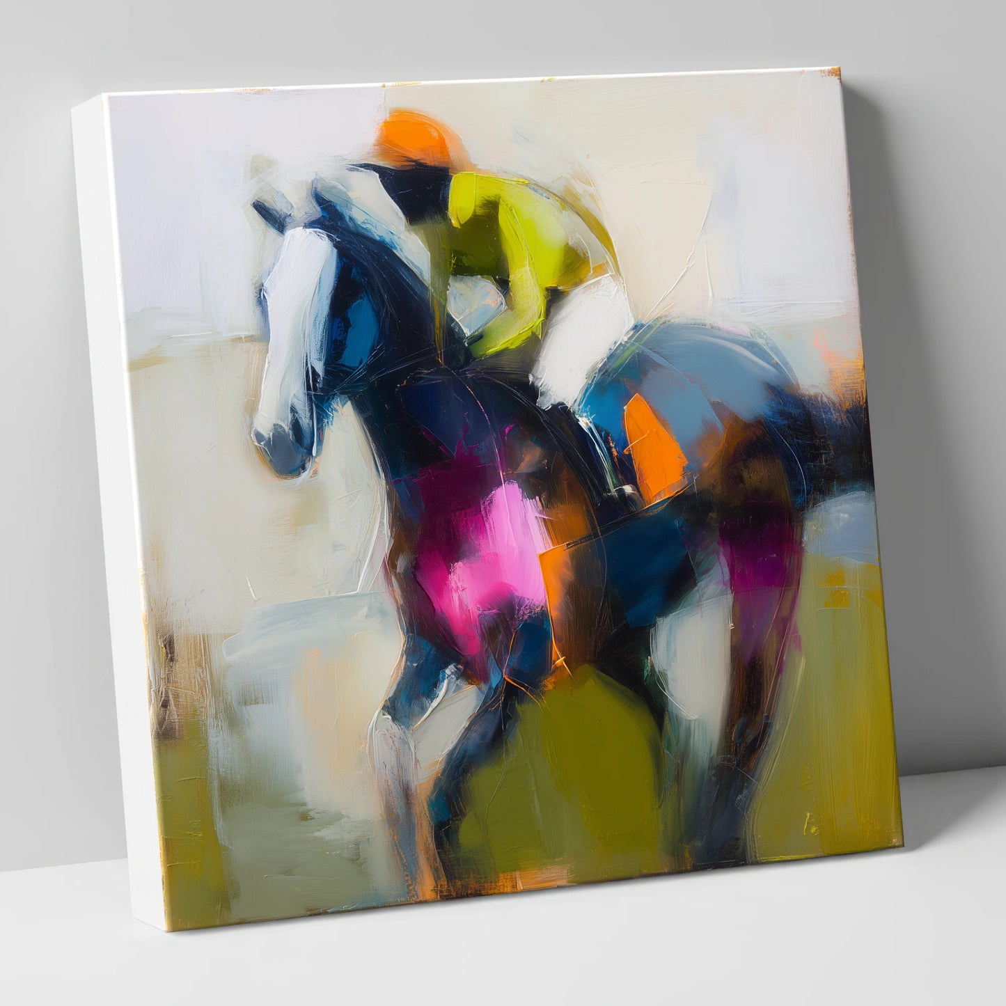 Bold Momentum racing horse canvas wall art