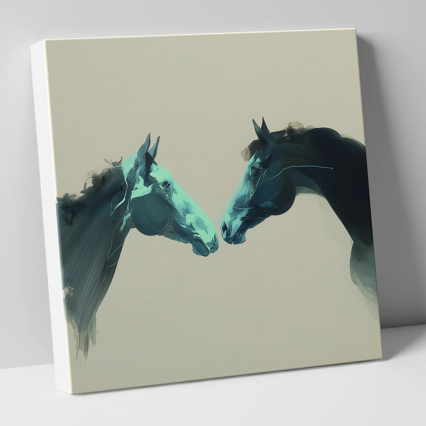 Quiet Connection horse portrait canvas wall art