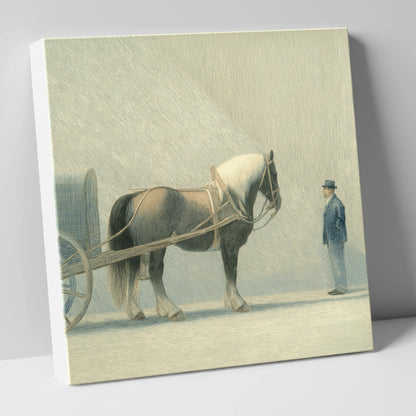 A Shared Resolve working horse canvas wall art