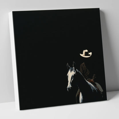 Western Solitude western horse canvas wall art
