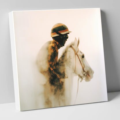 Echoes of the Track racing horse canvas wall art