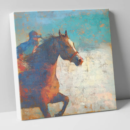 Echoes of the Turf racing horse canvas wall art