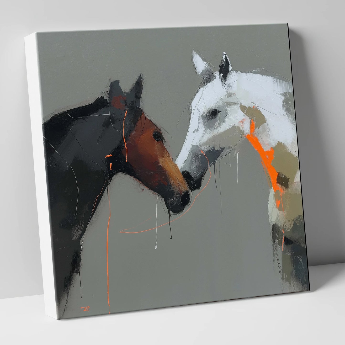 Bold Connection horse portrait canvas wall art