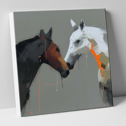 Bold Connection horse portrait canvas wall art