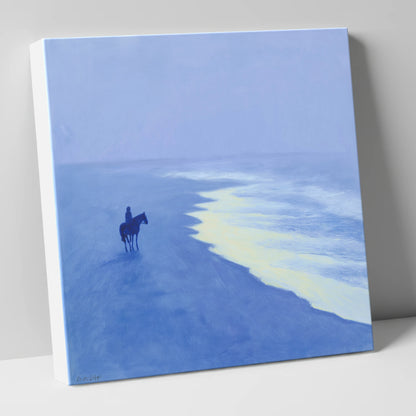 Azure Coastal Ride horse landscape canvas wall art