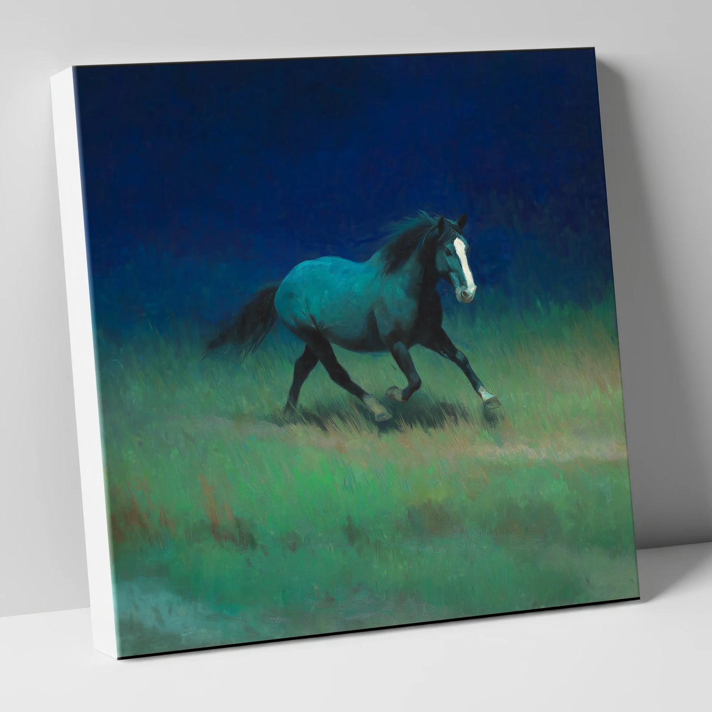Midnight Canter horse landscape canvas wall art