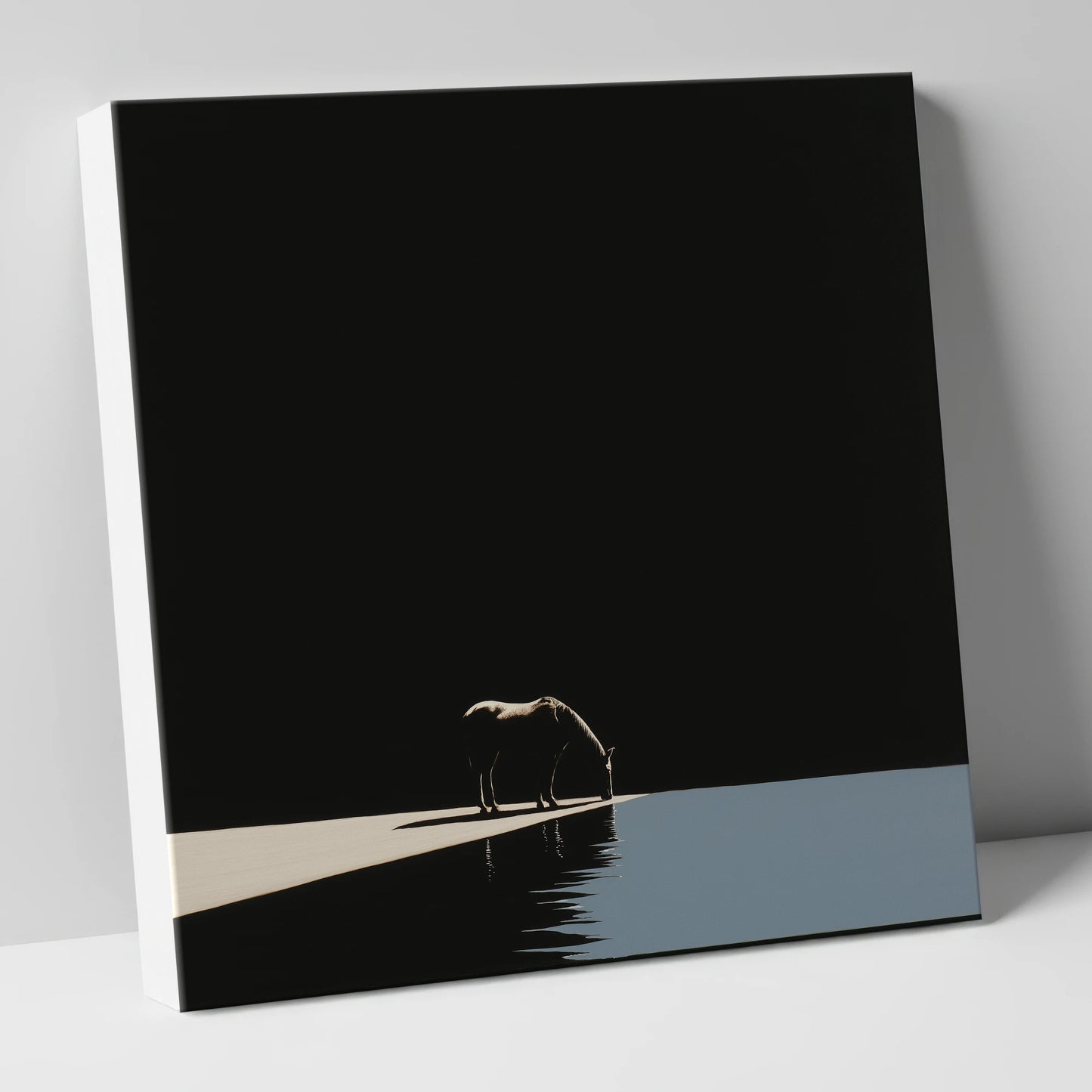 Edge of Stillness horse landscape canvas wall art