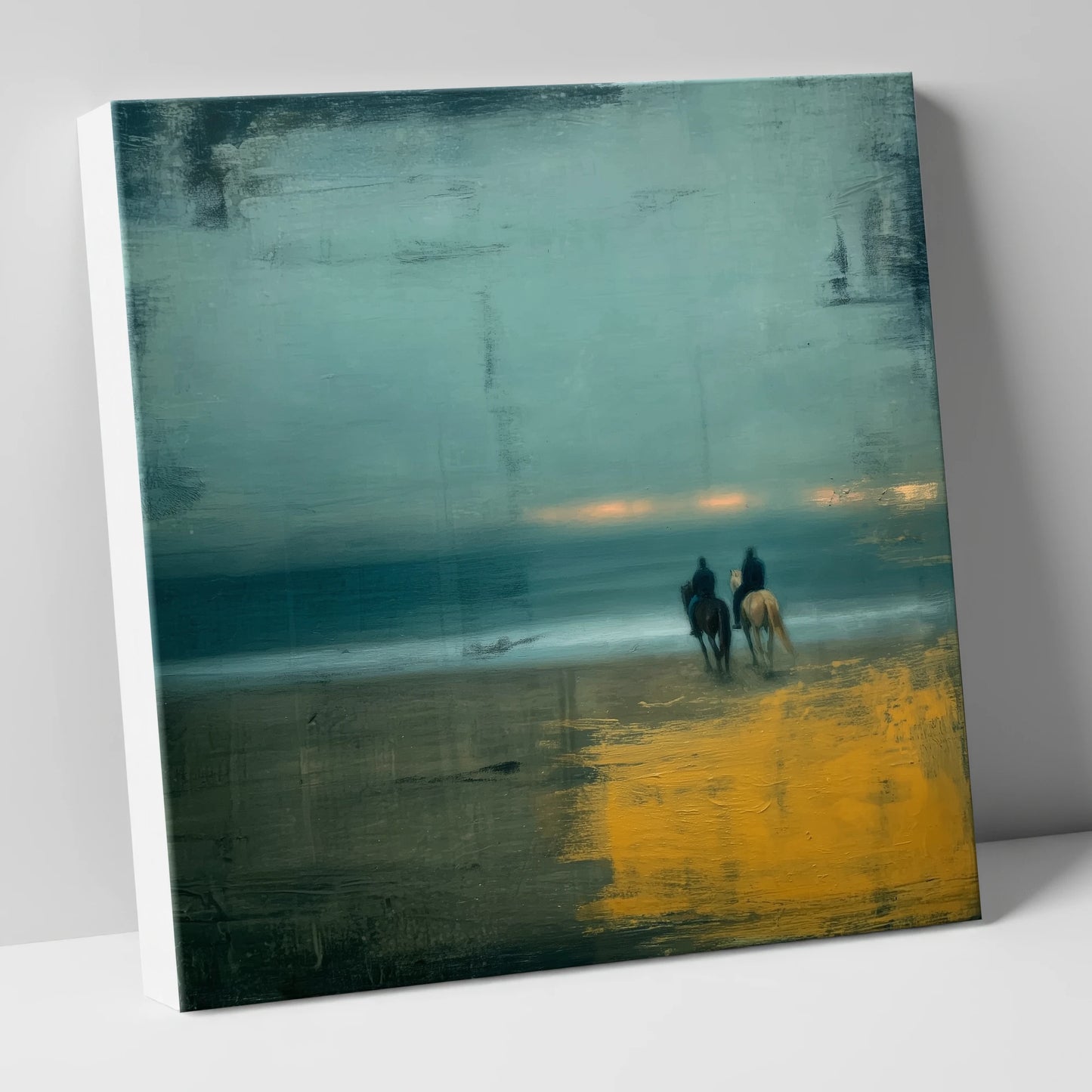 Ochre Tide Riders horse landscape canvas wall art
