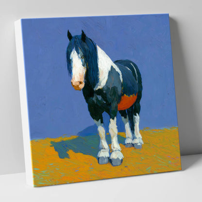 Sun-Drenched Coloured Cob horse breed canvas wall art