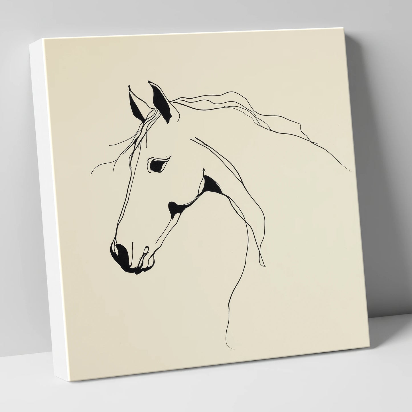 Elegant Equine Silhouette horse breed canvas wall art