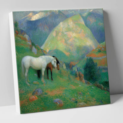 High Country Companions horse landscape canvas wall art