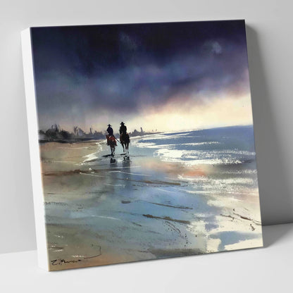 Shadows on the Shore horse landscape canvas wall art
