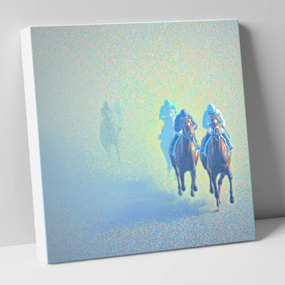 Luminous Morning Chase racing horse canvas wall art