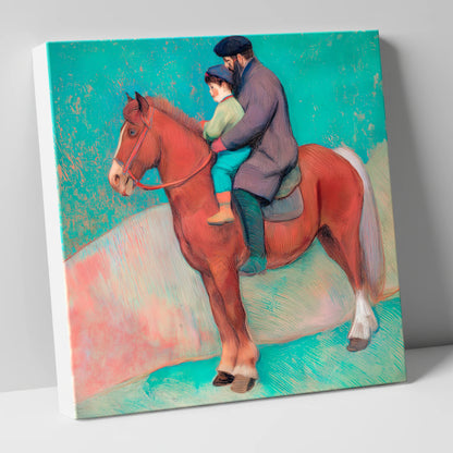 A Shared Journey horse & rider canvas wall art