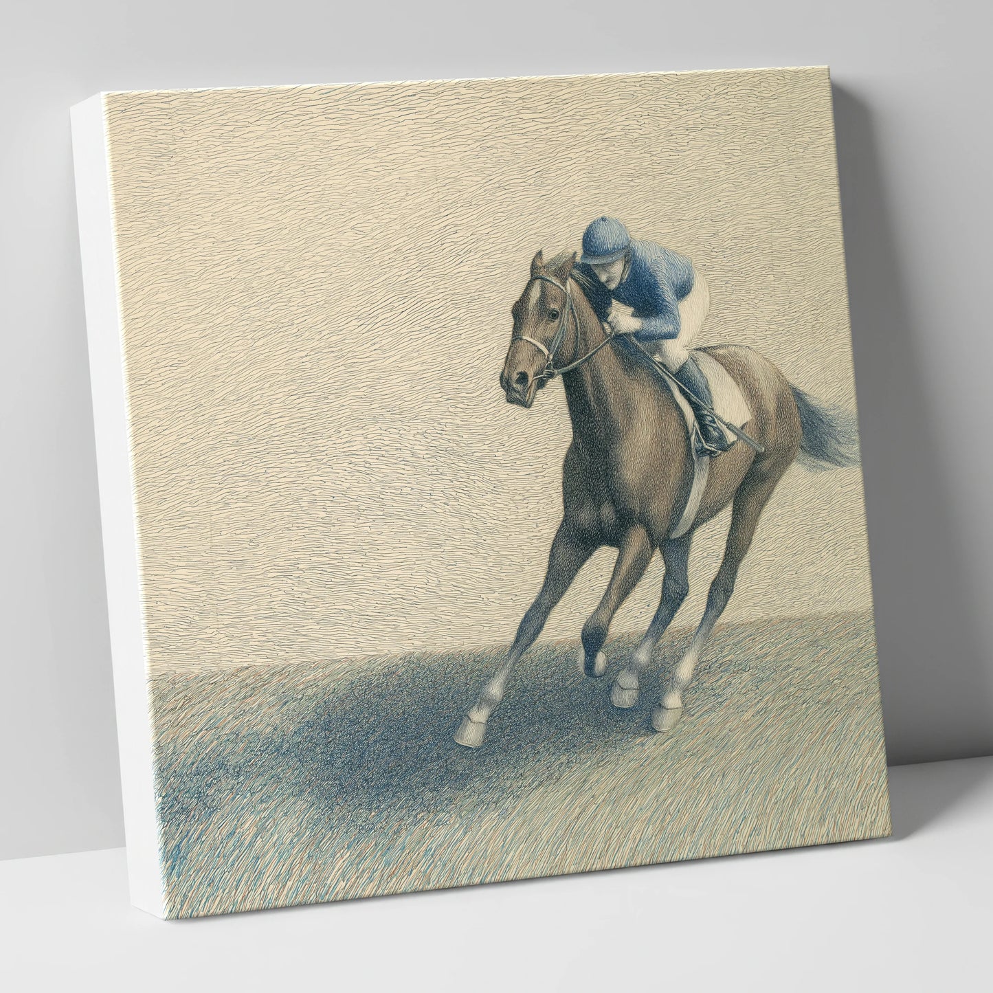 Power In The Pace racing horse canvas wall art