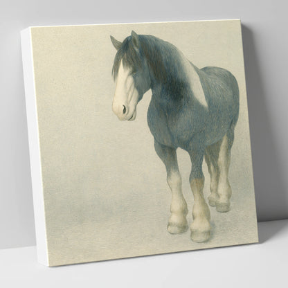 The Slate Blue Shire horse breed canvas wall art
