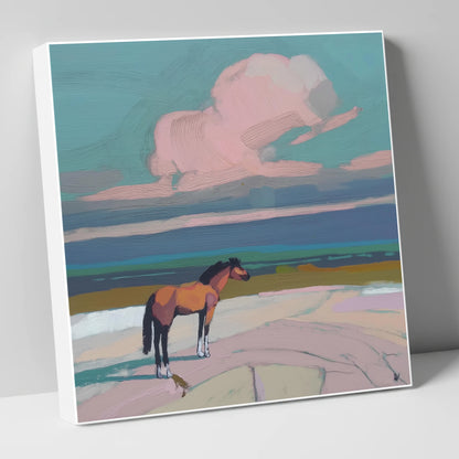 Rose Cloud Horizon horse landscape canvas wall art
