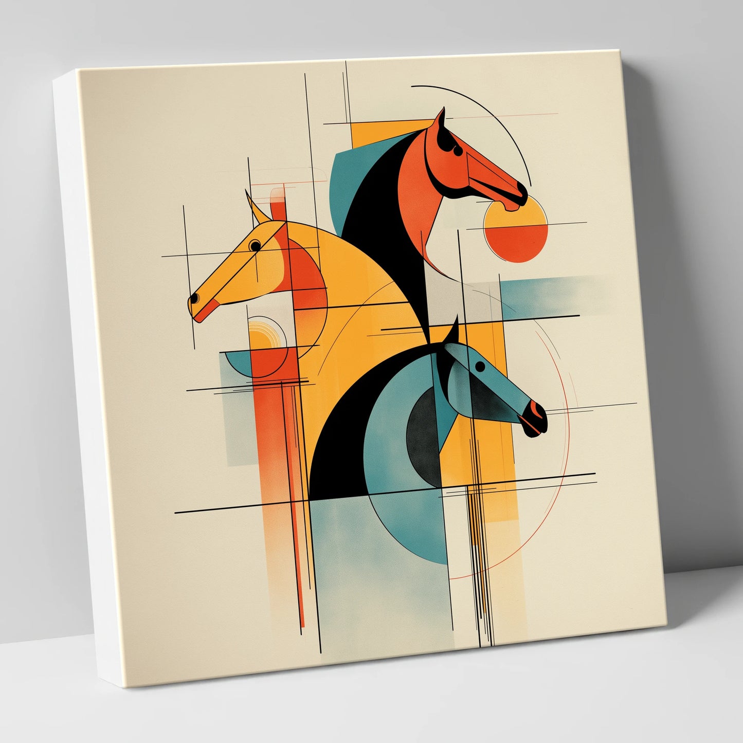 Rhythmic Racing Profiles racing horse canvas wall art