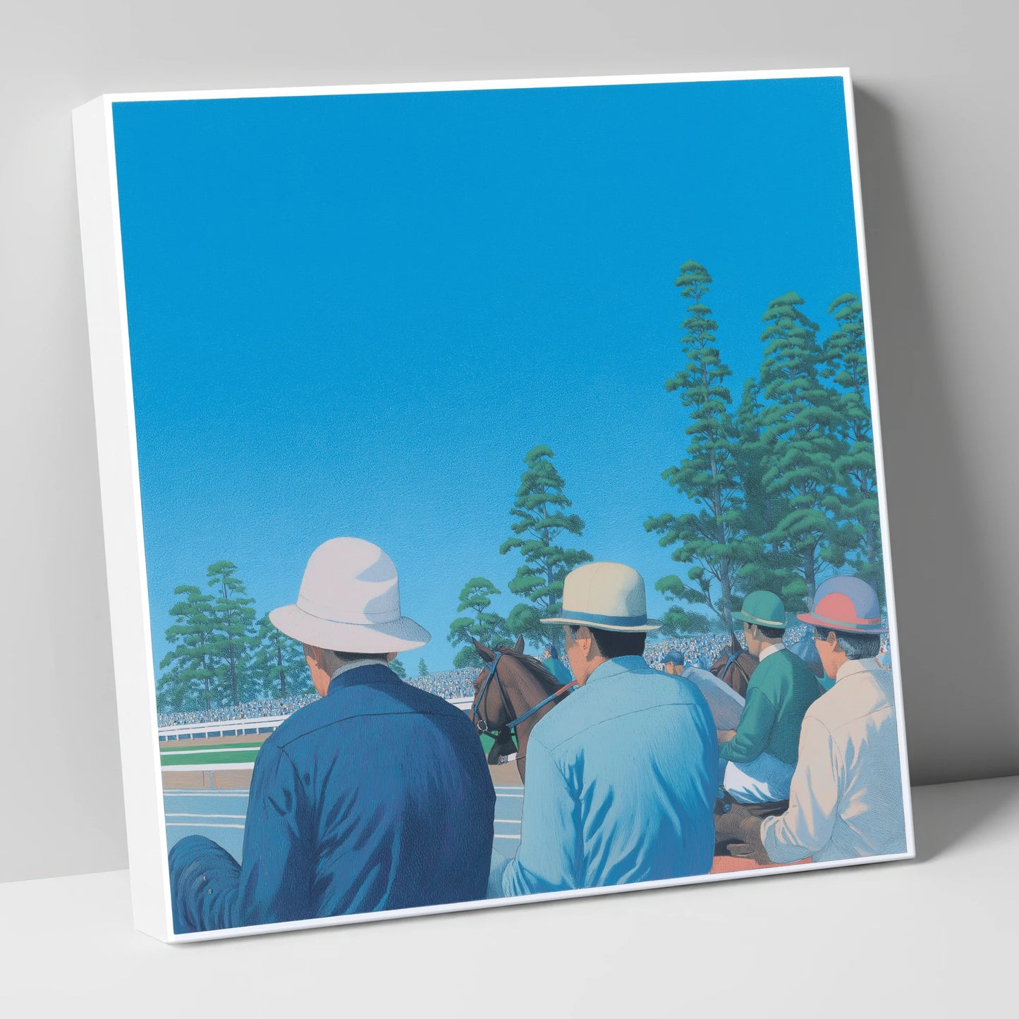 Trackside Anticipation racing horse canvas wall art