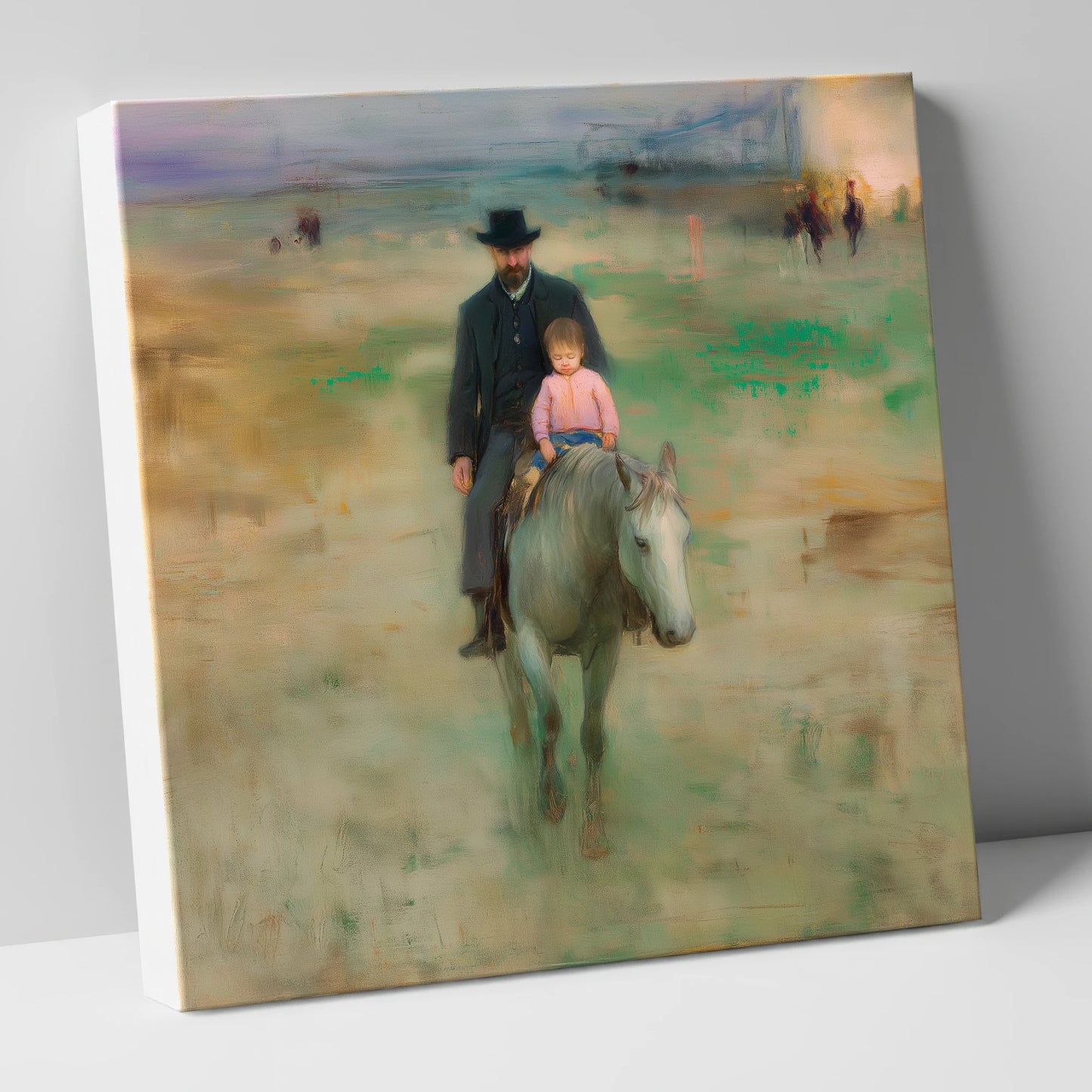 Guiding the Way horse & rider canvas wall art