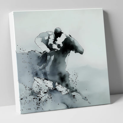 Shadows of the Track racing horse canvas wall art