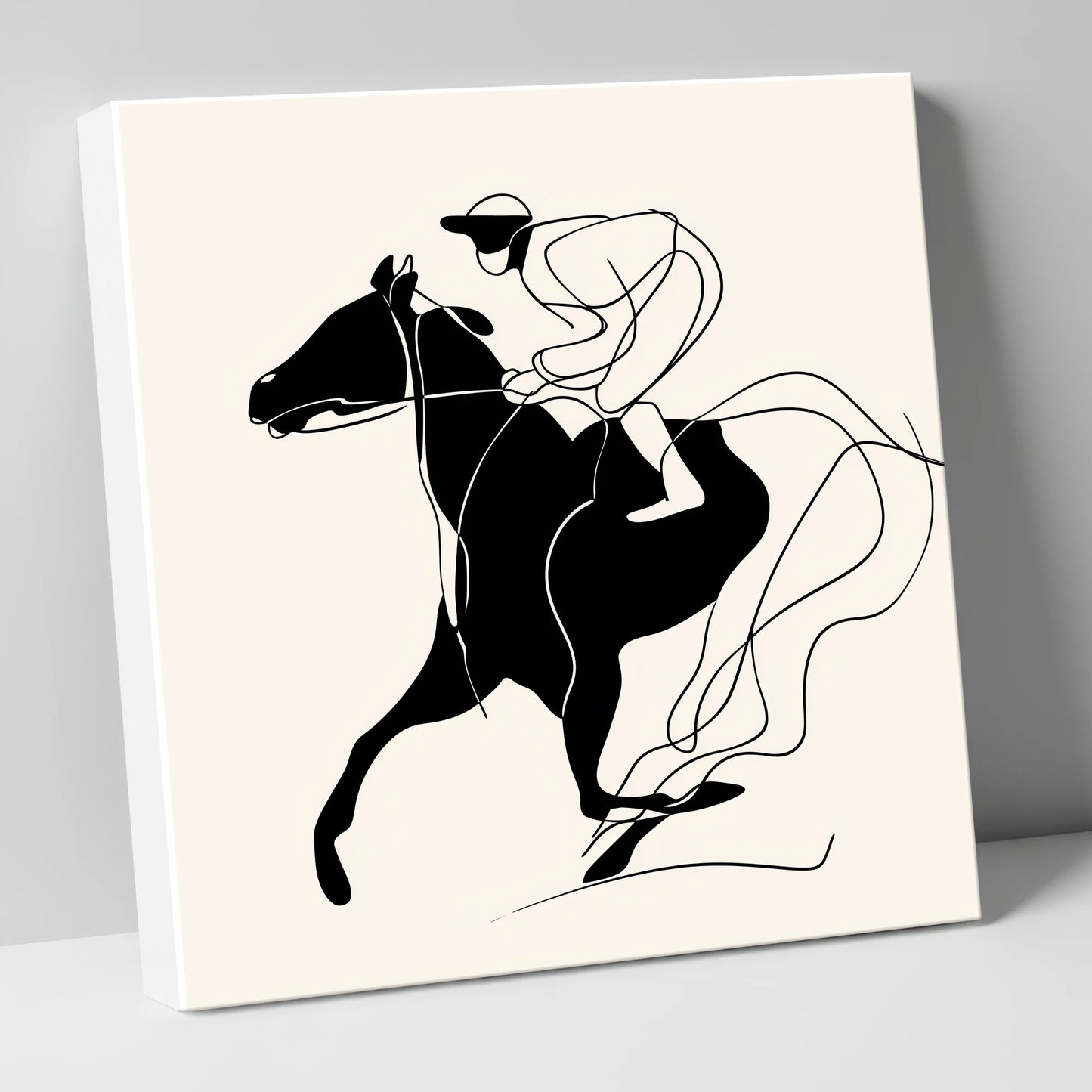 Fluidity in Motion racing horse canvas wall art