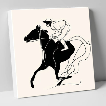 Fluidity in Motion racing horse canvas wall art