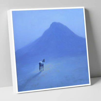The Silent Peak horse landscape canvas wall art