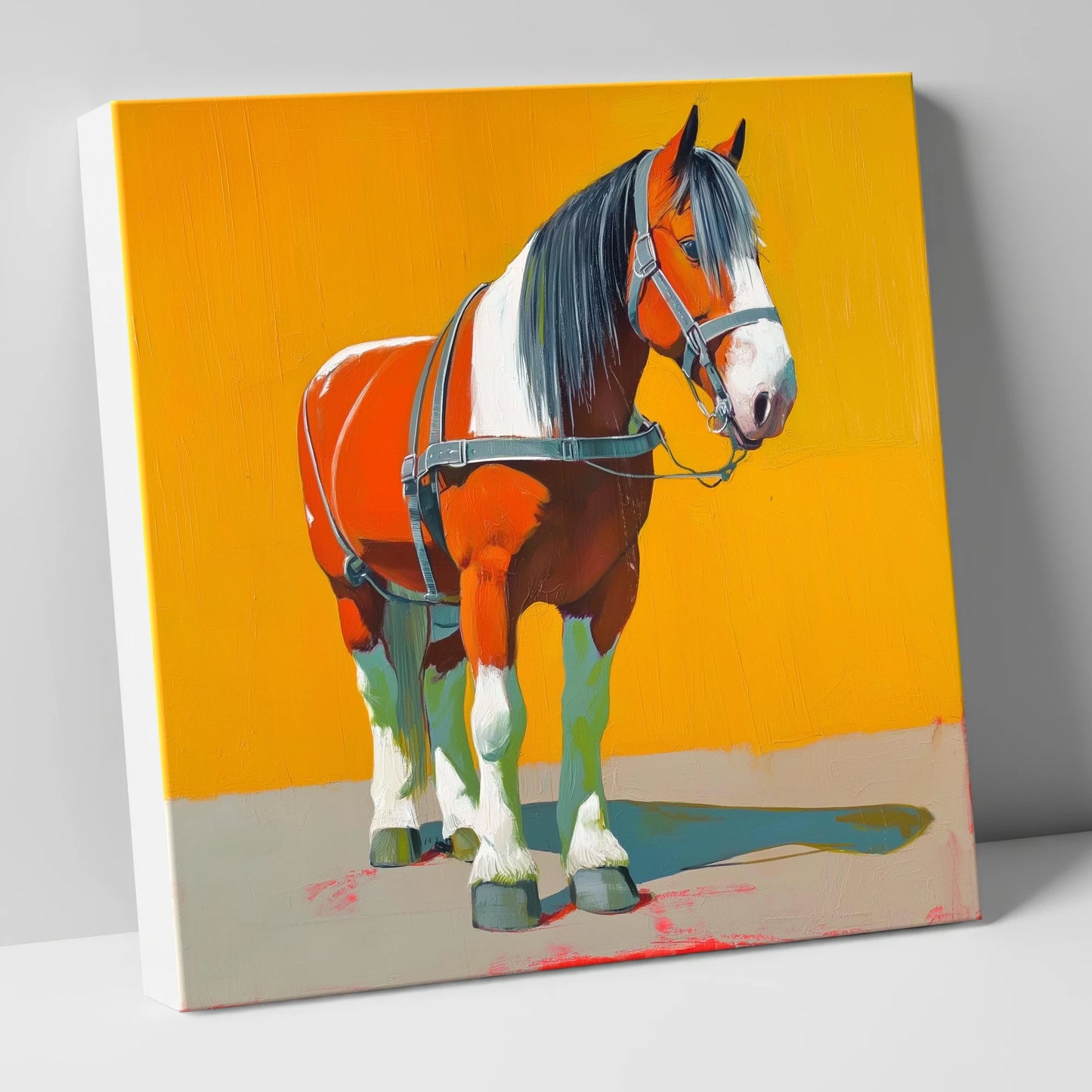 Vibrant Heavy Horse horse breed canvas wall art