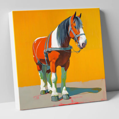 Vibrant Heavy Horse horse breed canvas wall art