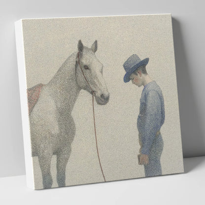 The Quiet Bond western horse canvas wall art