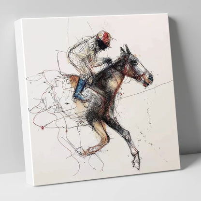 The Final Furlong racing horse canvas wall art