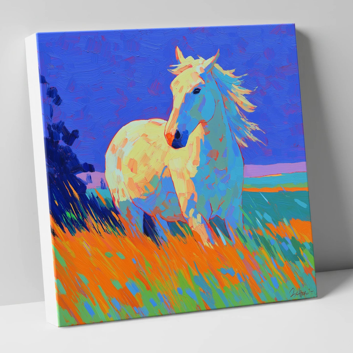 Vibrant Equine Spirit horse portrait canvas wall art
