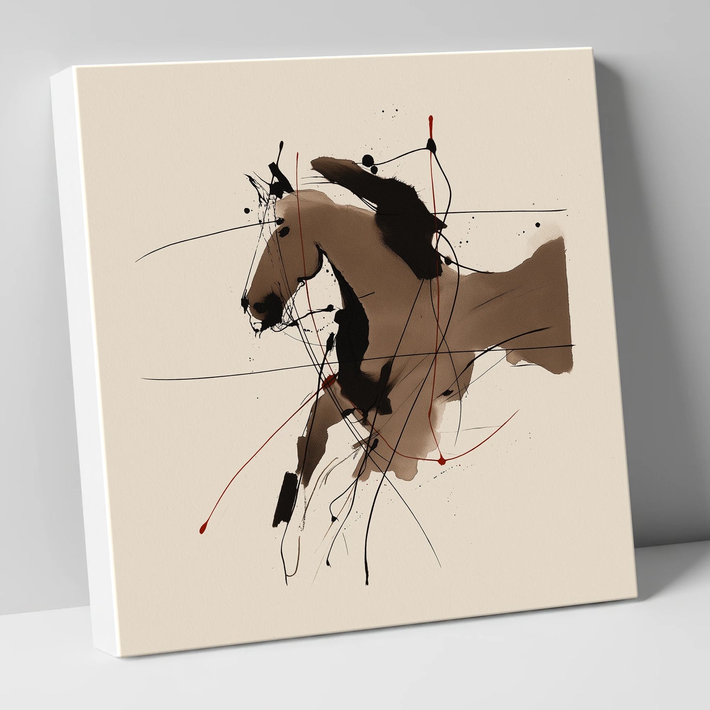 Dynamic Sepia Portrait horse portrait canvas wall art