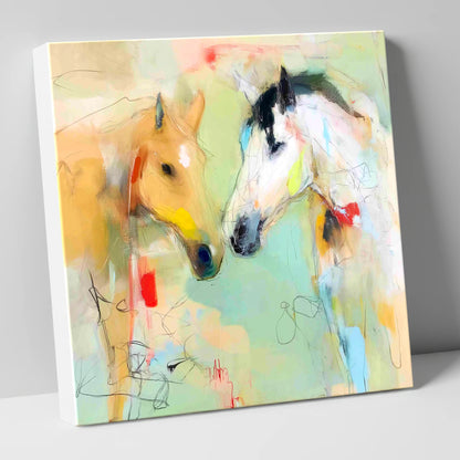 Whispered Secrets horse portrait canvas wall art