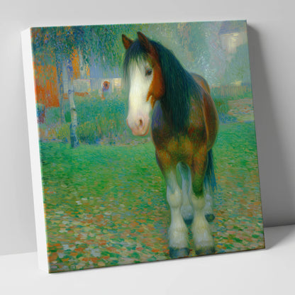 Luminous Gentle Giant horse breed canvas wall art